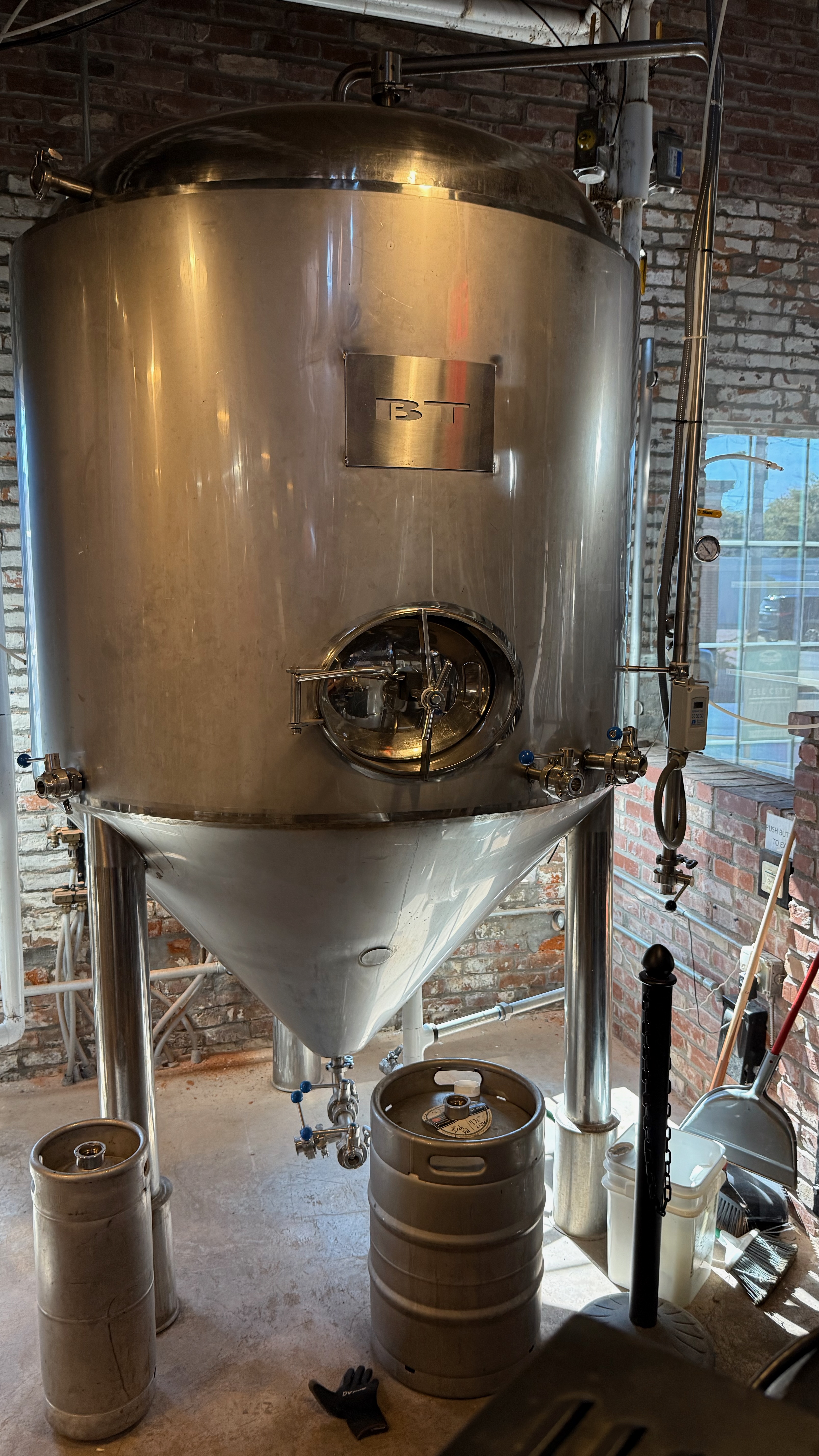 20bbl Conical Brite Tank - Insulated Glycol Jacketed