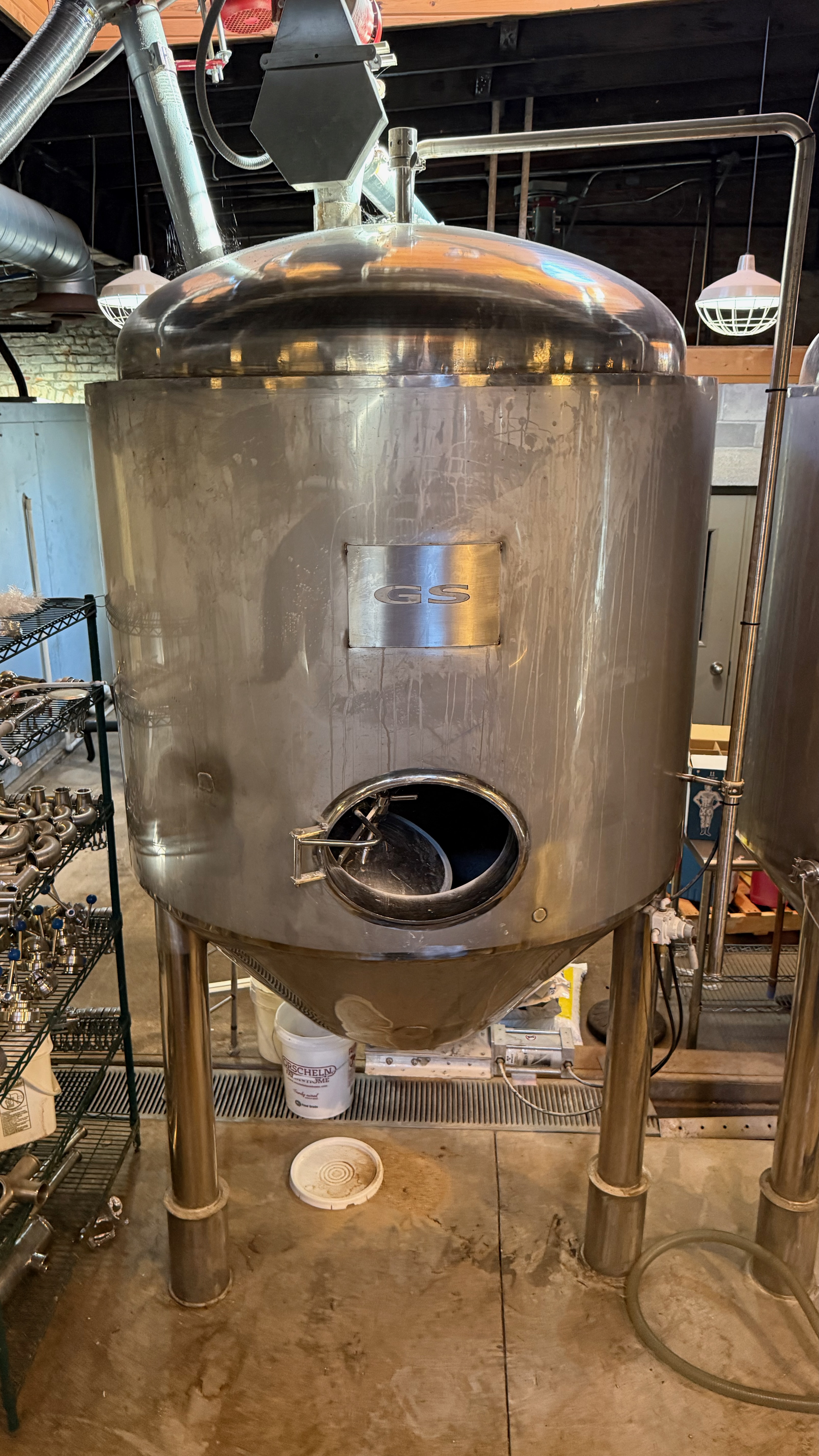Grain Grist Case - Tank for supplying milled grain to mash tun & auger