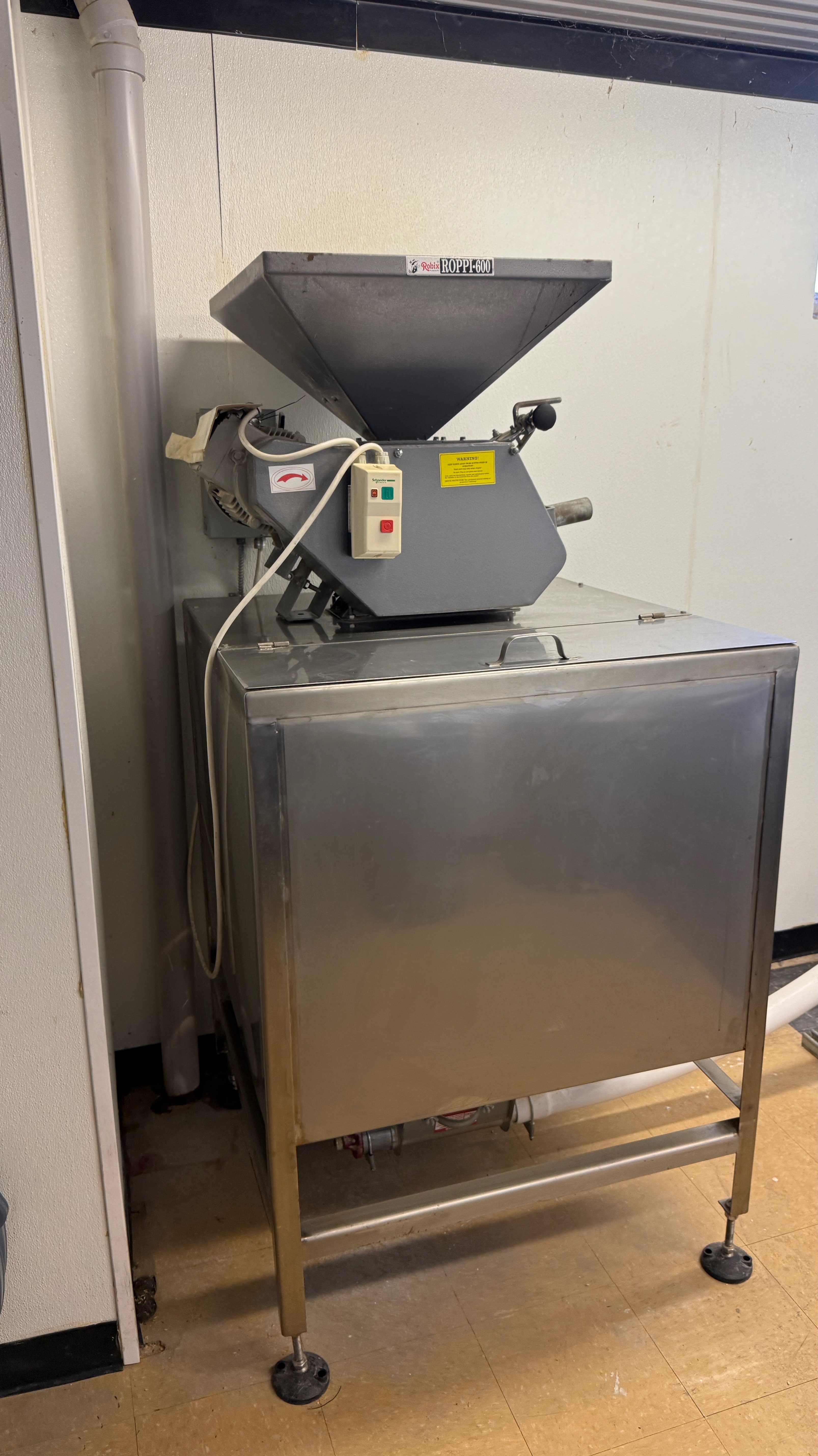 Robix Roppi 600 Two-Roller Grain Mill (3HP) w/ Auger & Hopper