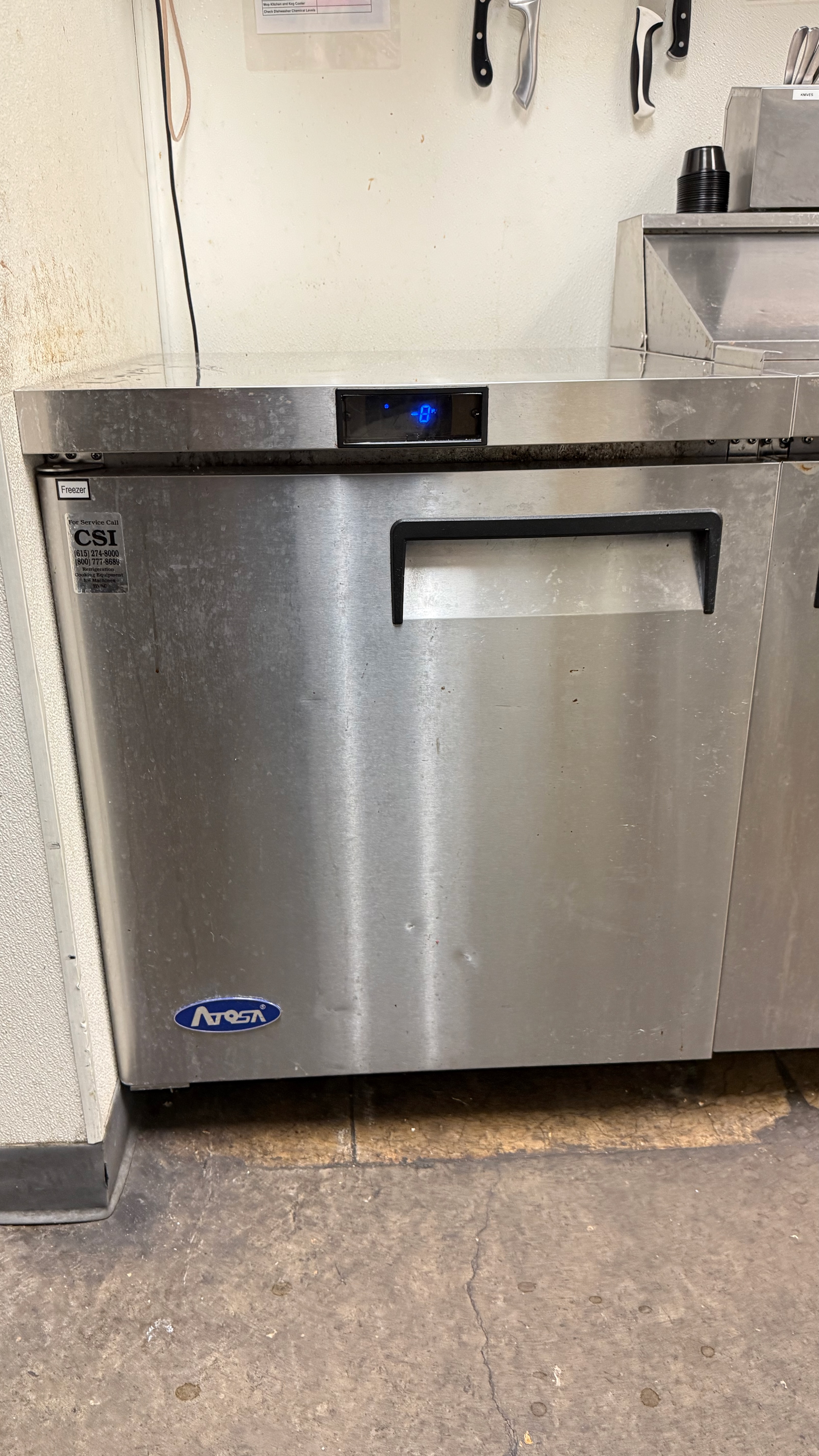 Undercounter freezer