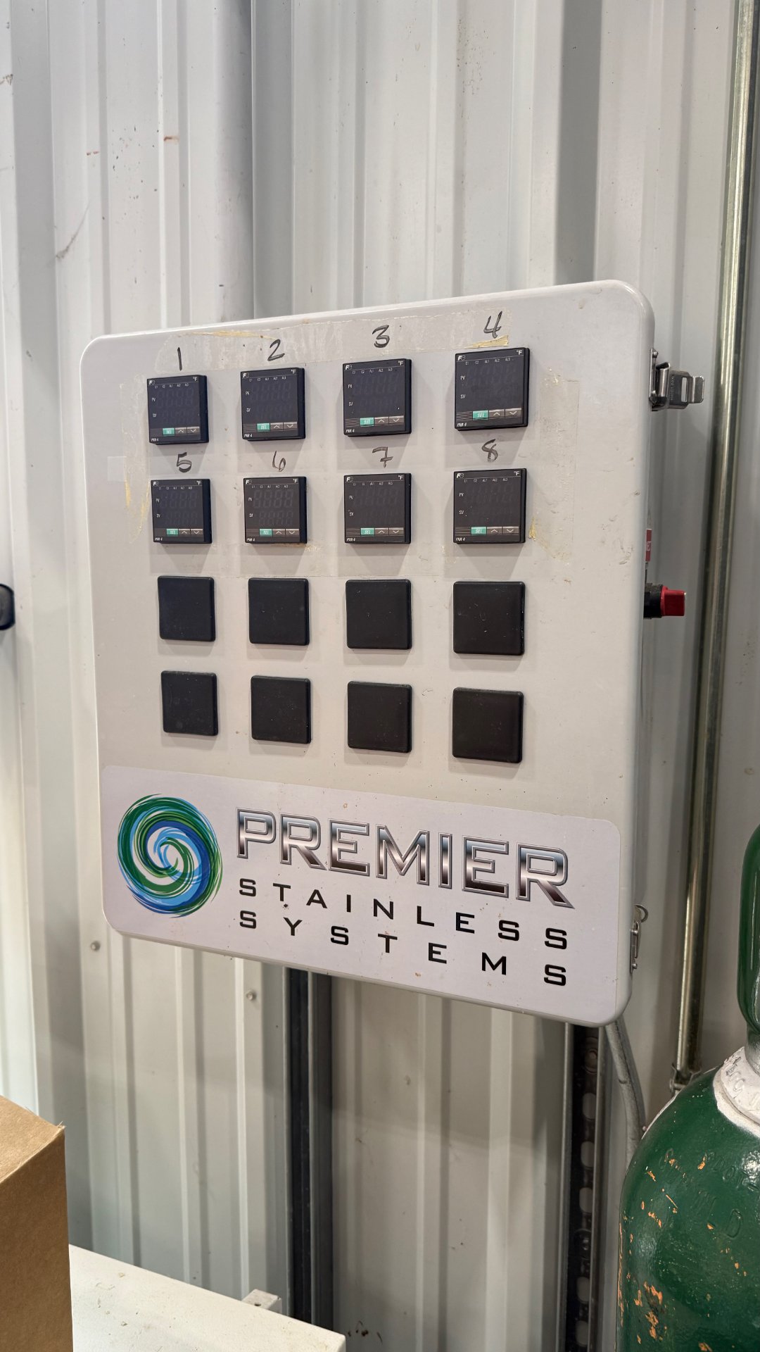 Premier Stainless 8 fermenter Zone Cellar Control Panel