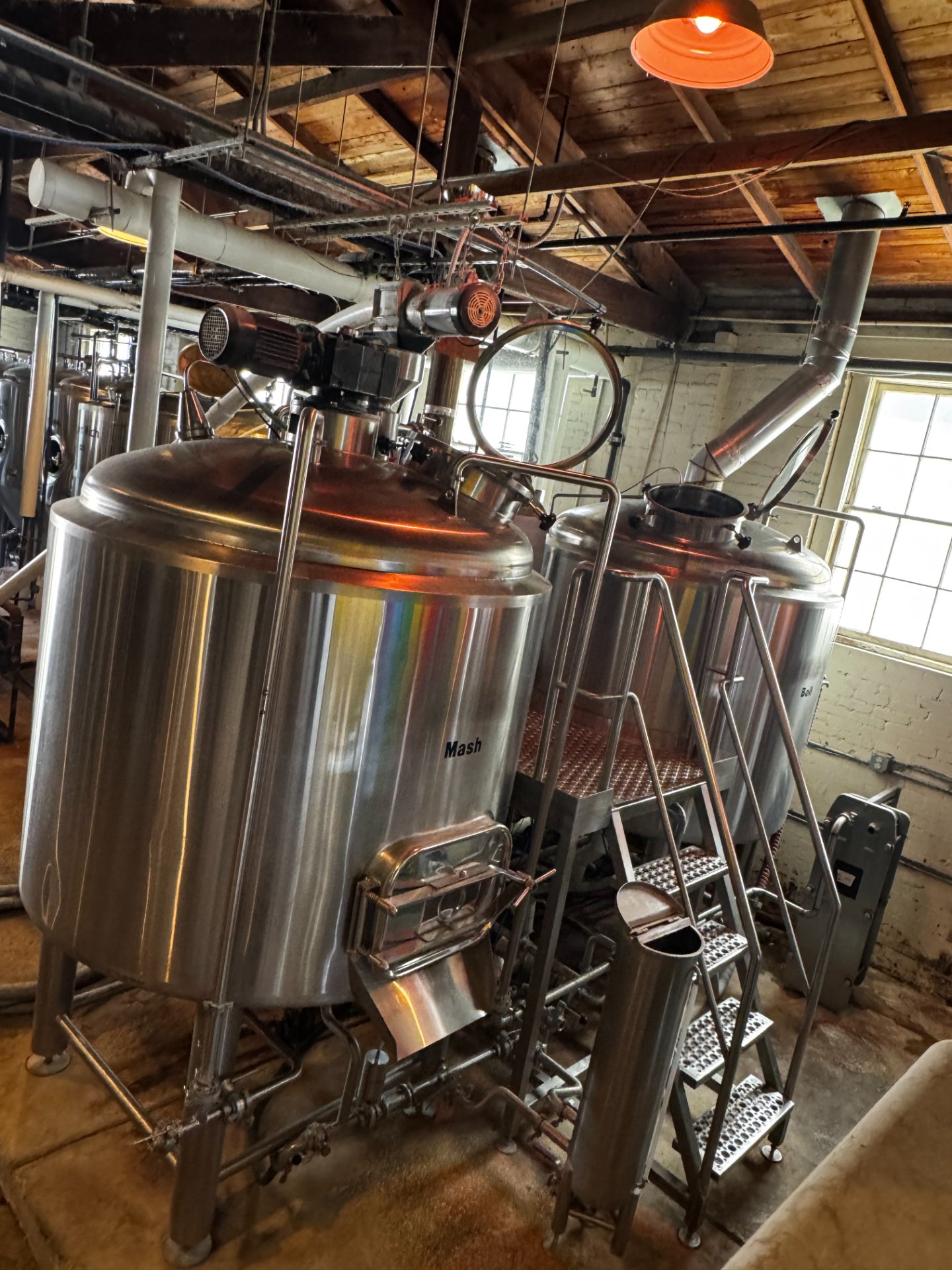 ABE 2-Vessel 15 bbl automated Brewhouse w/30 bbl HLT, 30 bbl CLT, MT, BK, Deck, Pumps, Controls, Plumbing -- Decoction Step Mash Ready!