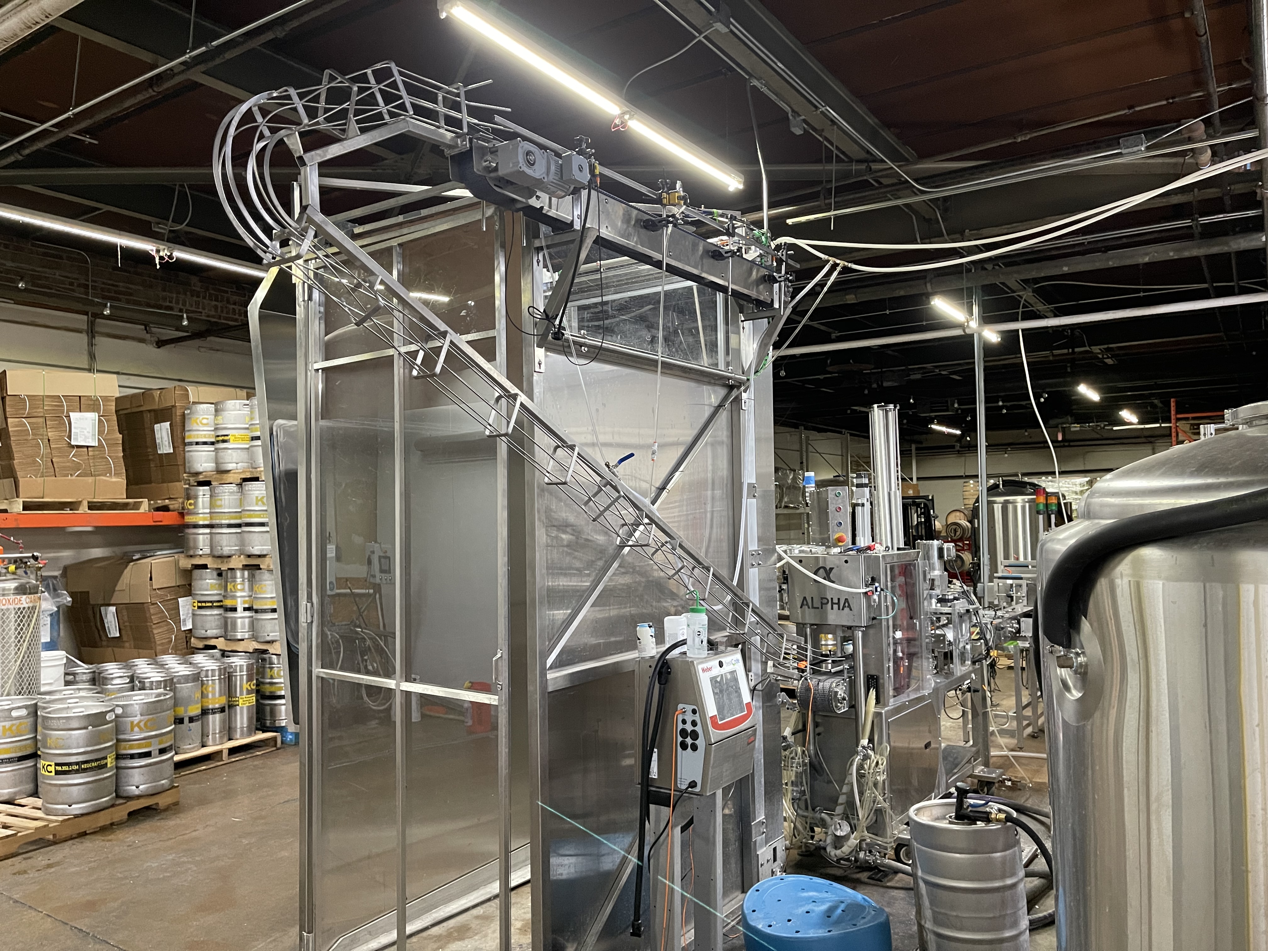 REDUCED- Alpha Brew Ops Canhusker Automatic Beer Can Depalletizer w/Slim Twist Rinse