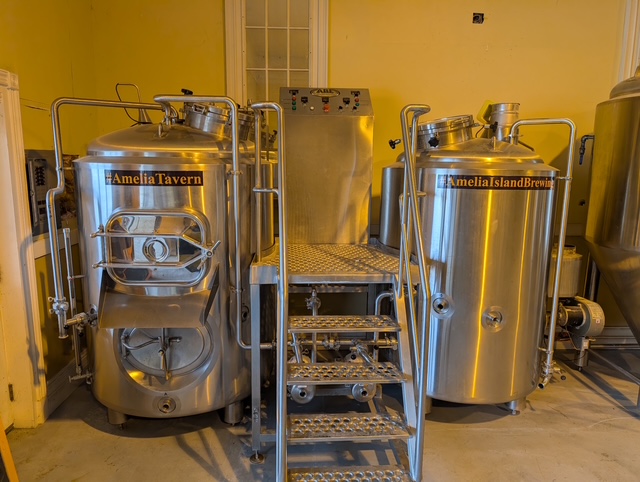 ABE 5 BBL 3-Vessel Direct-Fired Brewhouse – Mash Tun, Brew Kettle & Hot Liquor Tank